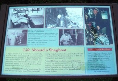 Life Aboard a Snagboat Marker image. Click for full size.