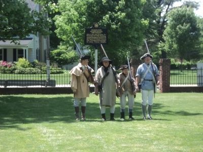 Colontial Troops at Marker. Click for full size. Colontial Troops at Marker image. Click for full size.