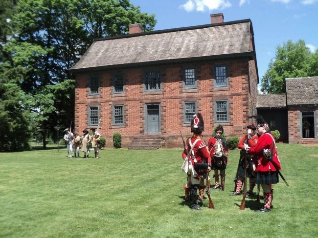 American and British Troops at the Dey Mansion. Click for full size. American and British Troops at the Dey Mansion image. Click for full size.