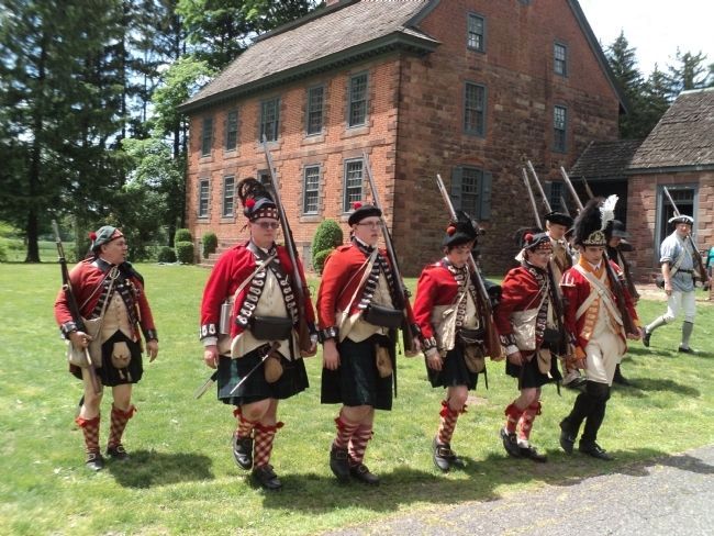 British Troops at the Dey Mansion. Click for full size. British Troops at the Dey Mansion image. Click for full size.