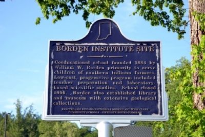 Borden Institute Site Marker image. Click for full size.