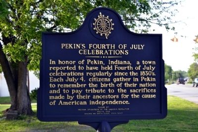 Pekin's Fourth of July Celebrations Marker. Click for full size. Pekin's Fourth of July Celebrations Marker image. Click for full size.