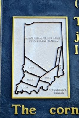 Major Indian Treaty Lines<br>of Southern Indiana. Click for full size. Major Indian Treaty Lines<br>of Southern Indiana image. Click for full size.