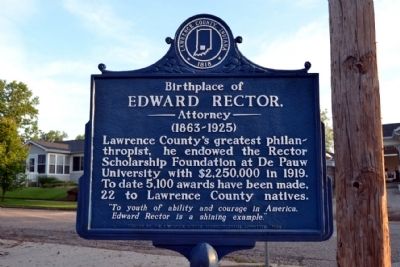 Birthplace of Edward Rector, Attorney Marker image. Click for full size.