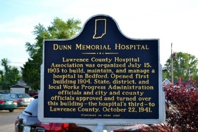 Dunn Memorial Hospital Marker. Click for full size. Dunn Memorial Hospital Marker image. Click for full size.