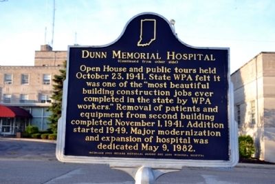Dunn Memorial Hospital Marker. Click for full size. Dunn Memorial Hospital Marker image. Click for full size.