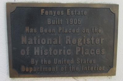 Fenyes Estate Marker image. Click for full size.