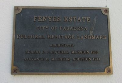 Fenyes Estate Marker image. Click for full size.