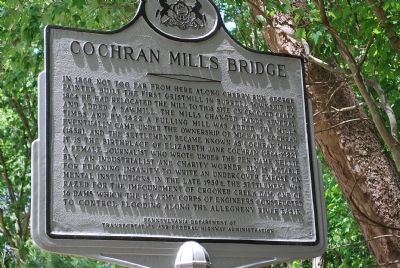 COCHRAN MILLS BRIDGE Marker image. Click for full size.