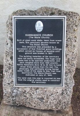 Kawaiaha'o Church Marker. Click for full size. Kawaiaha'o Church Marker image. Click for full size.