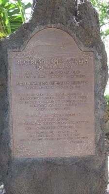 Reverend James Kekela Marker. Click for full size. Reverend James Kekela Marker image. Click for full size.