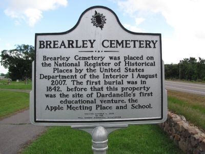 Brearley Cemetery Marker. Click for full size. Brearley Cemetery Marker image. Click for full size.