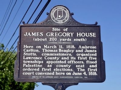 Site of James Gregory House Marker. Click for full size. Site of James Gregory House Marker image. Click for full size.