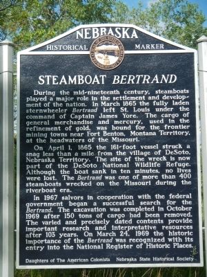 Steamboat <i>Bertrand</i> Marker image. Click for full size.