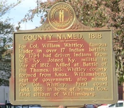 County Named, 1818 Marker image. Click for full size.