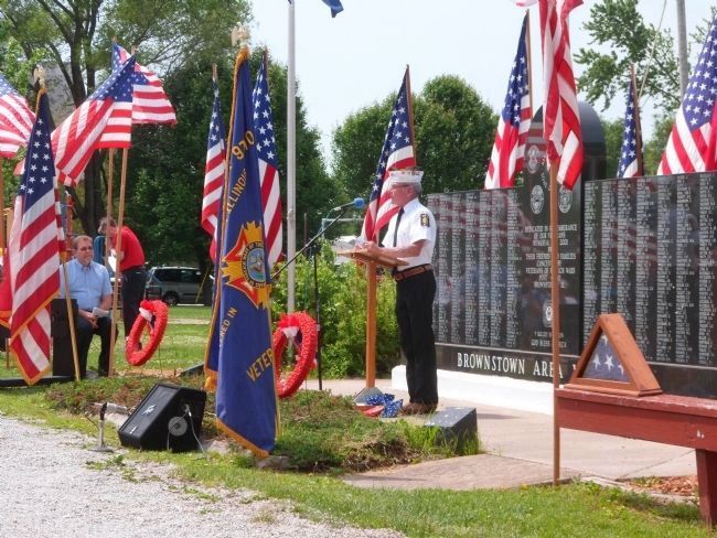 Brownstown Area Veterans Memorial. Click for full size. Brownstown Area Veterans Memorial image. Click for full size.
