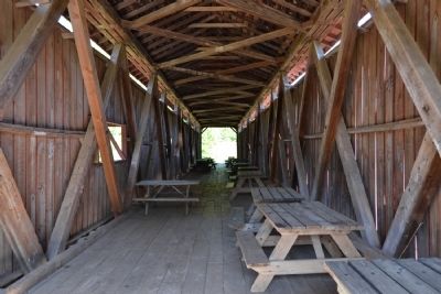 Interior of Cataract Falls Covered Bridge image. Click for full size.