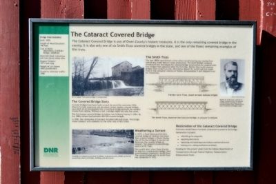 The Cataract Covered Bridge Marker image. Click for full size.