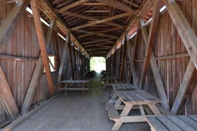 Interior of Cataract Covered Bridge image. Click for full size.