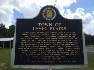 Town of Level Plains Marker image. Click for full size.