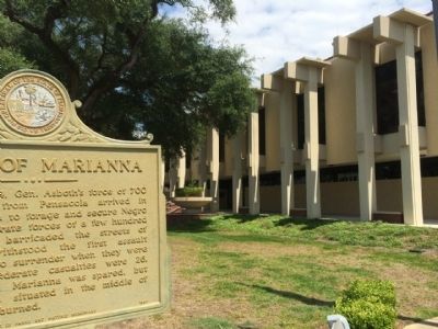 Battle of Marianna Marker & Courthouse image. Click for full size.