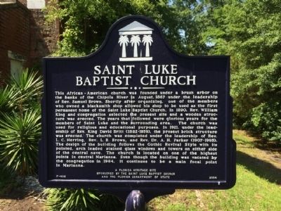 Saint Luke Baptist Church Marker image. Click for full size.
