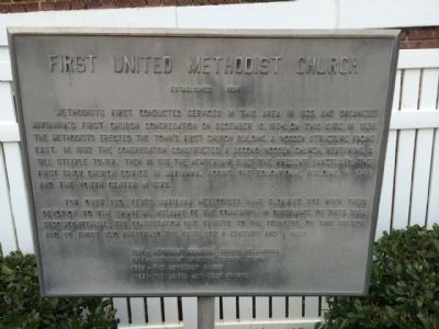 First United Methodist Church Marker. Click for full size. First United Methodist Church Marker image. Click for full size.