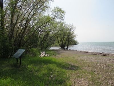 View of 12-Mile Creek and Toronto Skyline Marker image. Click for full size.