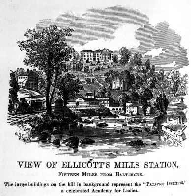 View of Ellicott's Mills Station<br>Fifteen Miles From Baltimore image. Click for full size.