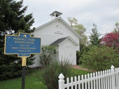 Randall Road Schoolhouse and Marker image. Click for full size.