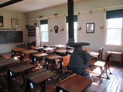 Randall Road Schoolhouse Inside. Click for full size. Randall Road Schoolhouse Inside image. Click for full size.