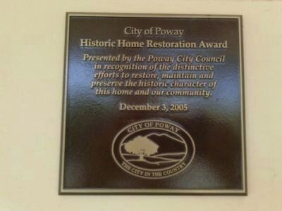 Flint Farm Historic Home Restoration Award image. Click for full size.