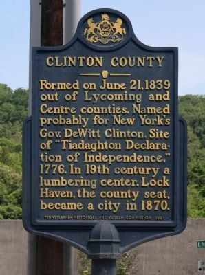 Clinton County Marker (2014) image. Click for full size.