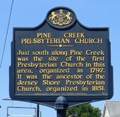 Pine Creek Presbyterian Church Marker image. Click for full size.