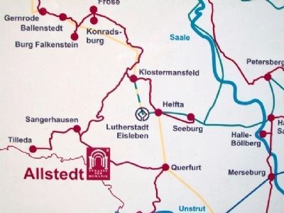 Map Detail next to Castle and Chateau Allstedt Marker image. Click for full size.