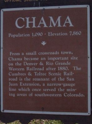 Chama Marker. Click for full size. Chama Marker image. Click for full size.