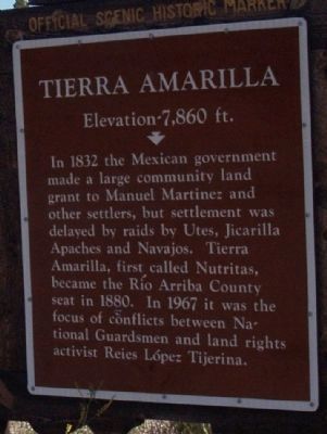 Tierra Amarilla Marker image. Click for full size.