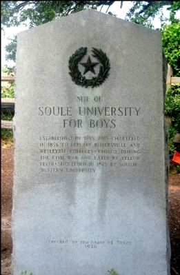 Site of Soule University for Boys Marker image. Click for full size.
