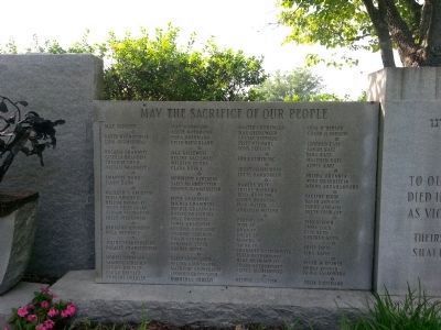 Emek Sholom Holocaust Memorial (left panel) image. Click for full size.
