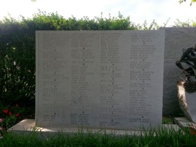 Emek Sholom Holocaust Memorial (flanking left panel) image. Click for full size.