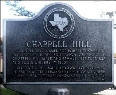 Chappell Hill Marker image. Click for full size.