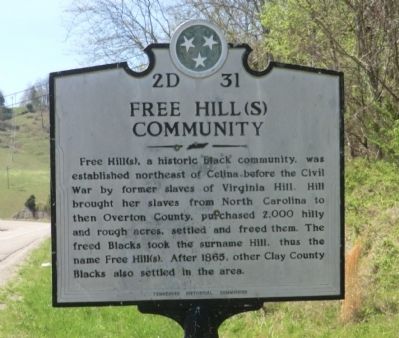 Free Hill(s) Community Marker image. Click for full size.