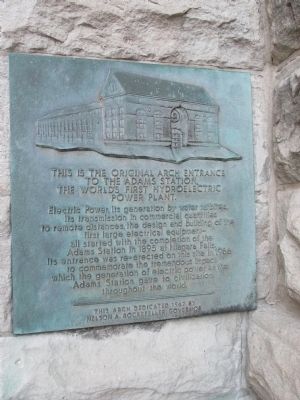 World's First Hydroelectric Power Plant Marker image. Click for full size.