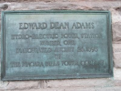 Adams Hydro-Electric Power Station Plaque image. Click for full size.