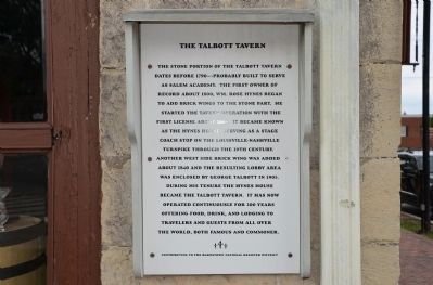 The Talbott Tavern Marker image. Click for full size.