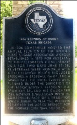 1906 Reunion of Hood's Texas Brigade Marker image. Click for full size.