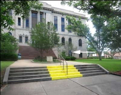 Burleson County Courthouse -- Side Entrance image. Click for full size.