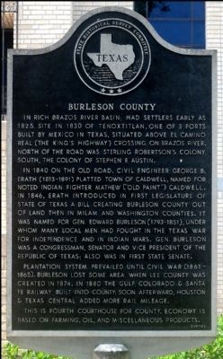 Burleson County Marker image. Click for full size.