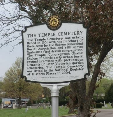 The Temple Cemetery Marker image. Click for full size.