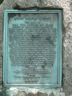 Camp Maple Swamp Marker image. Click for full size.